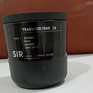 SIR Black Teakwood/Oak Scented Candle